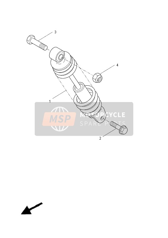 Yamaha YN50F 2012 Suspensión trasera para un 2012 Yamaha YN50F